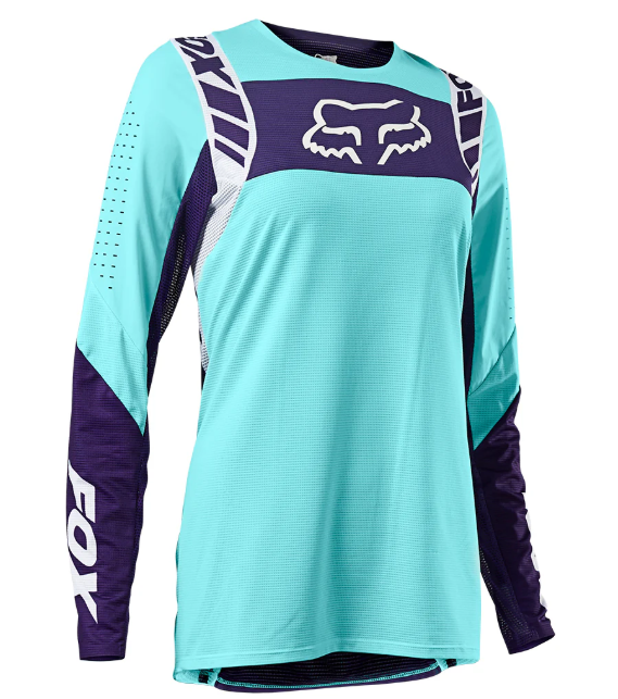 Fox Women's Flexair Mach One MX Jersey Aqua (Teal/Black)