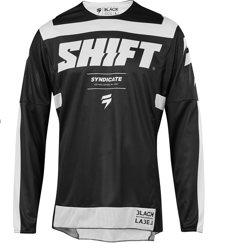 Shift 3Lack Strike MX Jersey (Black/White)