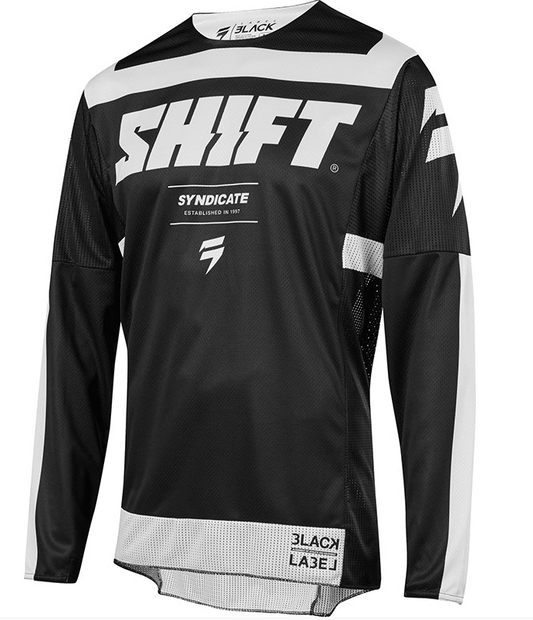 Shift 3Lack Strike MX Jersey (Black/White)