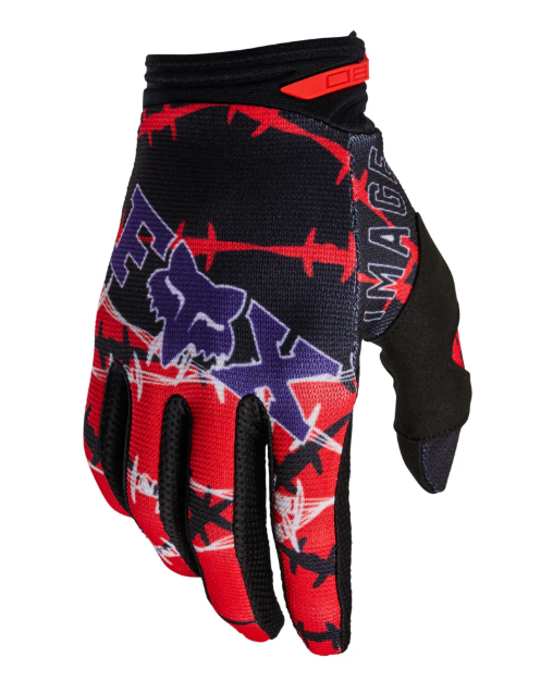 Fox MX Barbed Wire Flow Red Gloves - Small