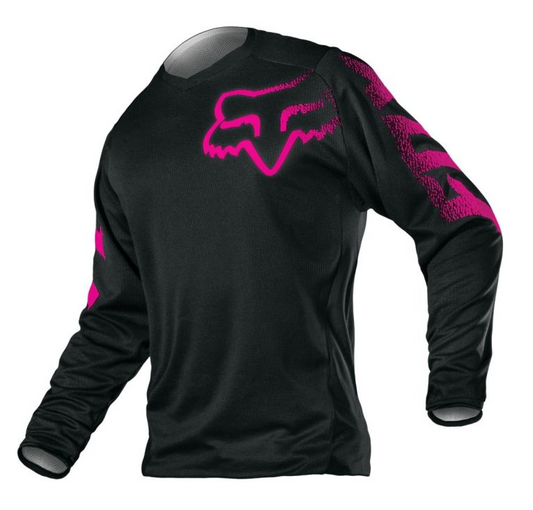 Fox Youth Blackout MX Jersey (Black/Pink)